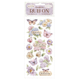 Rub - on - Quiet Days - Hydrangea and Butterfly - 1 - Stamperia - Tidformera