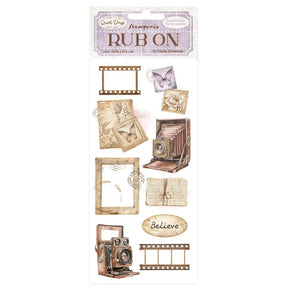 Rub - on - Quiet Days - Vintage Photography - 1 - Stamperia - Tidformera