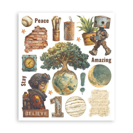 Rub - On Selection 20,5 x 23 cm - A New Beginning - 2 - Stamperia - Tidformera