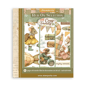Rub-On Selection 20,5 x 23 cm - Cozy Family - 1 - Stamperia - Tidformera