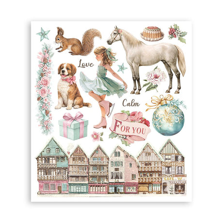 Rub-On Selection 20,5 x 23 cm - Winter Magic - 7 - Stamperia - Tidformera
