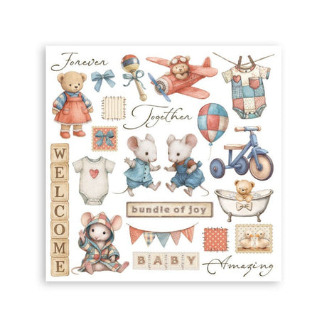 Rub - On Set 6 - pack - Baby - 2 - Stamperia - Tidformera