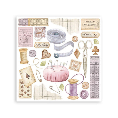 Rub - On Set 6 - pack - Quiet Days - 7 - Stamperia - Tidformera