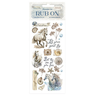 Rub - on - Silent Sea - Horses - 1 - Stamperia - Tidformera