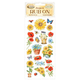 Rub - on Sunflower art - Poppies - 1 - Tidformera - Tidformera