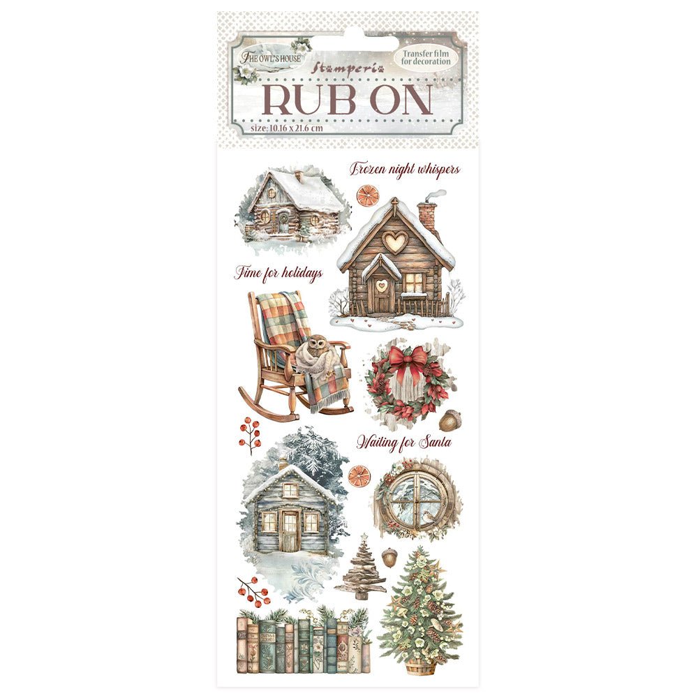 Rub - on - The Owl's House - Cottage - 1 - Stamperia - Tidformera