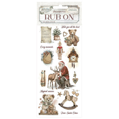 Rub - on - The Owl's House - Teddy bears - 1 - Stamperia - Tidformera