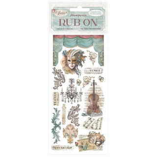 Rub - on - Venice City of Art - Masks - 1 - Stamperia - Tidformera