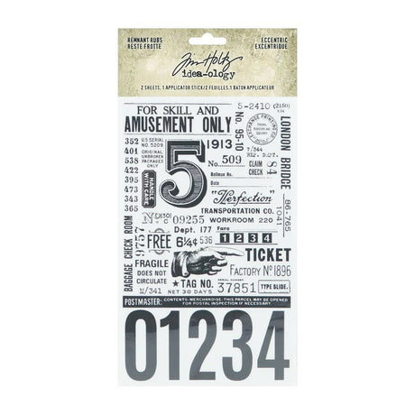 Rub-ons Idea-ology Remnant Rubs - Eccentric - 1 - Tim Holtz - Tidformera