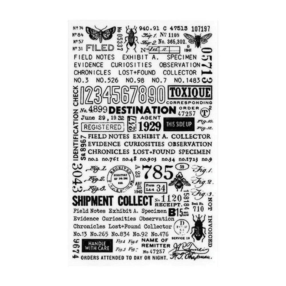 Rub-ons Idea-ology Remnant Rubs - Specimen - 2 - Tim Holtz - Tidformera