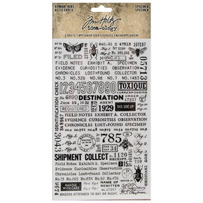 Rub-ons Idea-ology Remnant Rubs - Specimen - 1 - Tim Holtz - Tidformera