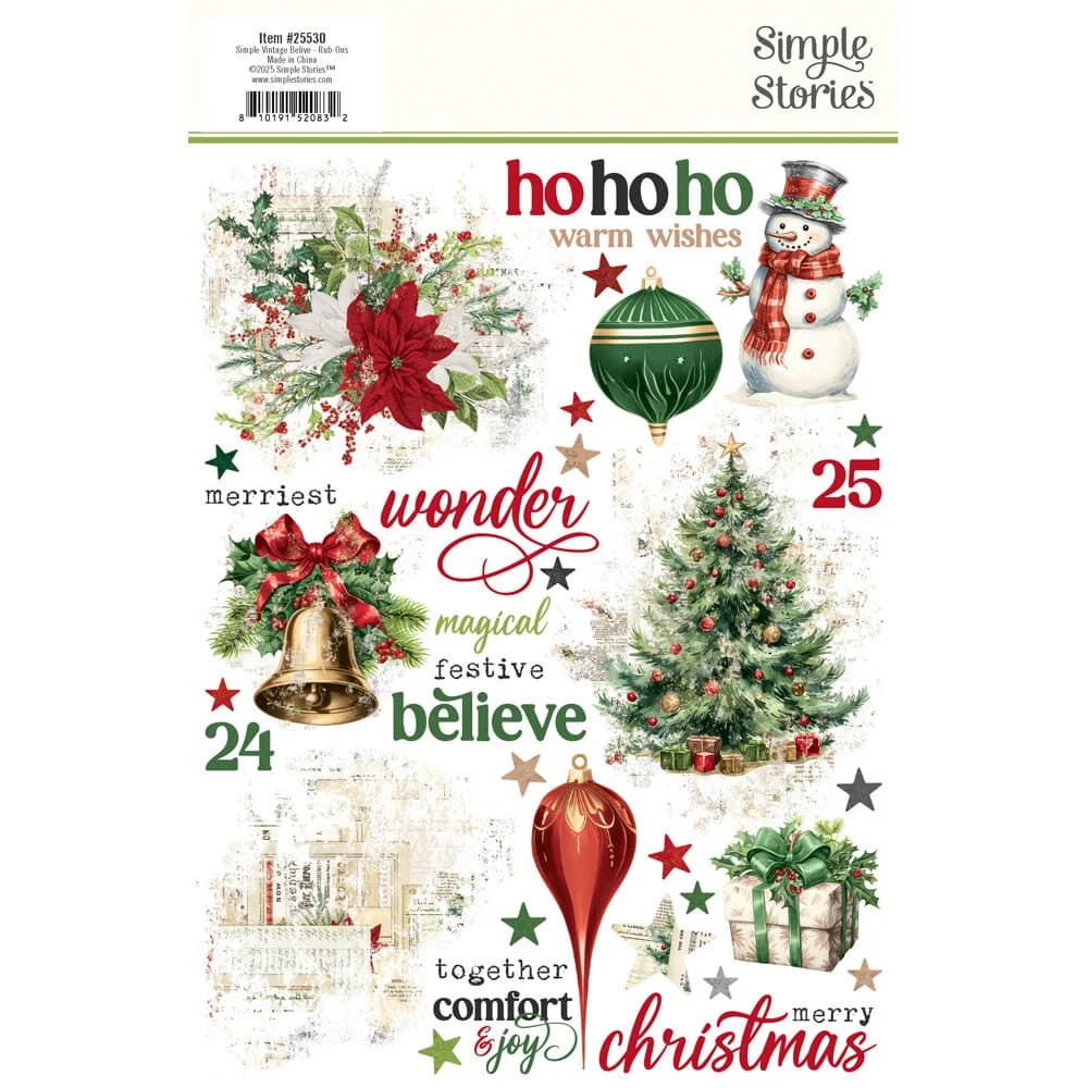 Rub - ons Simple vintage Believe - 2 - Simple Stories - Tidformera