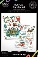 Rub - ons Transfer Set - Season of Joy - 1 - Arden Creative Studio - Tidformera