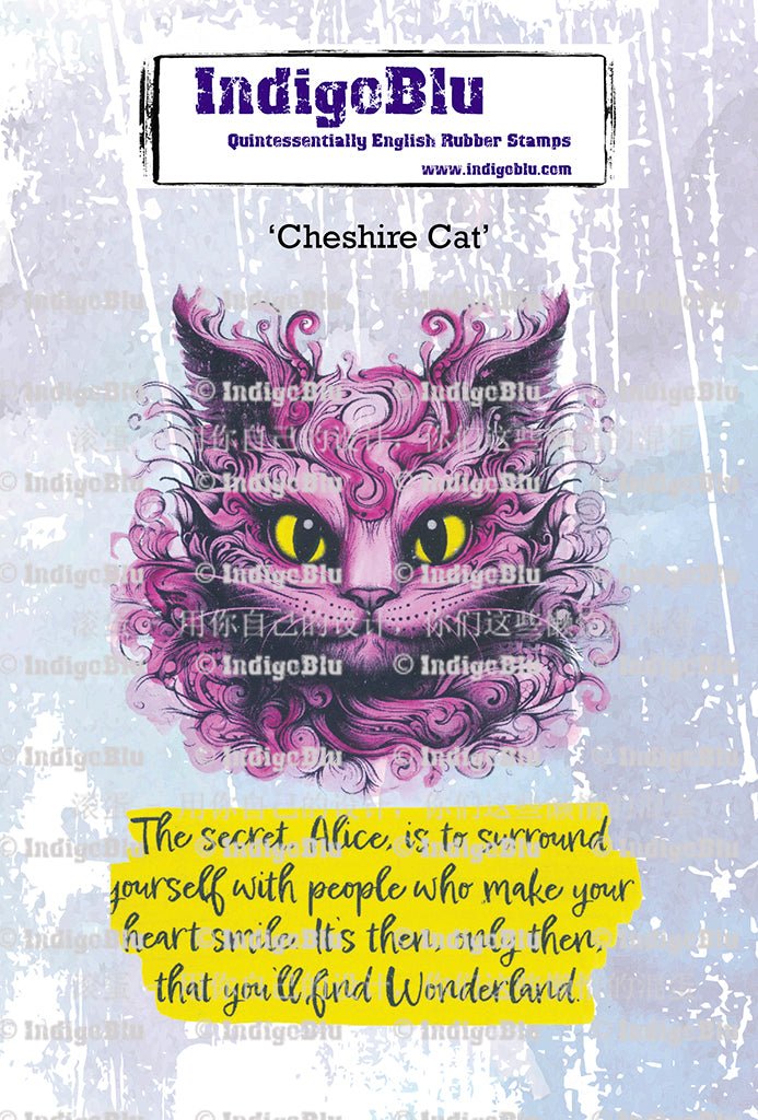 Rubber Stamps - Cheshire Cat A6 - IndigoBlu - Tidformera