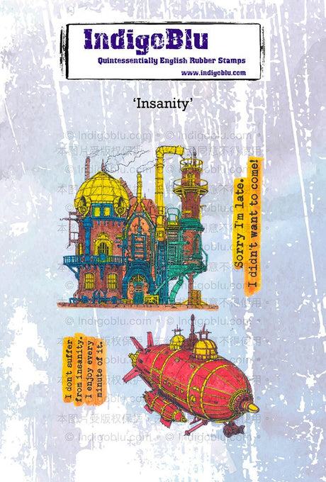 Rubber Stamps - Insanity A6 - 1 - IndigoBlu - Tidformera