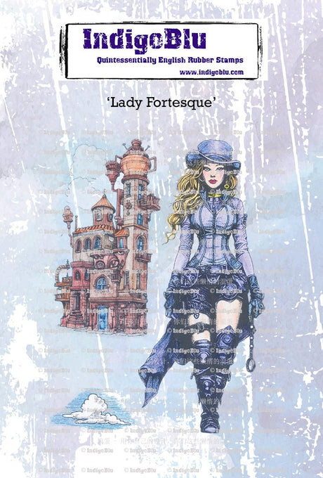 Rubber Stamps - Lady Fortescue A6 - 1 - IndigoBlu - Tidformera