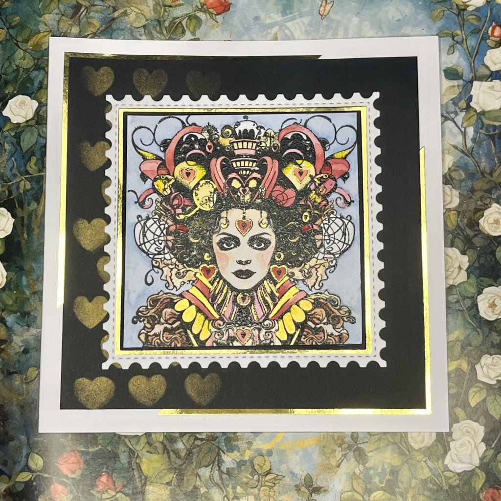 Rubber Stamps - Queen of Hearts A6 - 3 - IndigoBlu - Tidformera