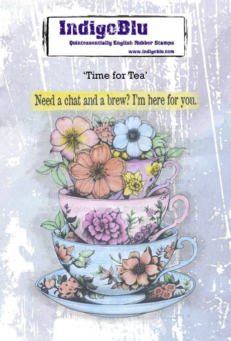 Rubber Stamps - Time for Tea A6 - 1 - IndigoBlu - Tidformera