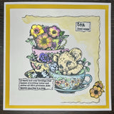 Rubber Stamps - Time for Tea A6 - IndigoBlu - Tidformera