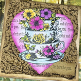 Rubber Stamps - Time for Tea A6 - IndigoBlu - Tidformera