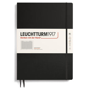 Rutad skrivbok Lt A4+ Slim Black - 1 - Leuchtturm1917 - Tidformera