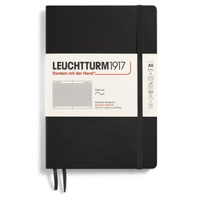 Rutad skrivbok Lt A5 Mjuk pärm Black - 1 - Leuchtturm1917 - Tidformera