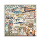 Scrapbookingpapper - Art of Travelling - Maxi Pad - Stamperia - Tidformera