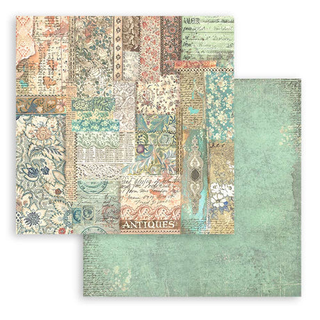 Scrapbookingpapper - Backgrounds - Brocante Antiques - 2 - Stamperia - Tidformera