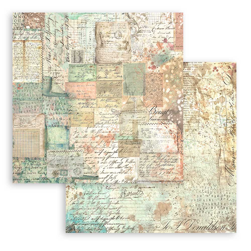 Scrapbookingpapper - Backgrounds - Brocante Antiques - Stamperia - Tidformera