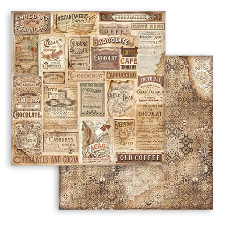 Scrapbookingpapper - Backgrounds - Coffee and Chocolate - 2 - Stamperia - Tidformera