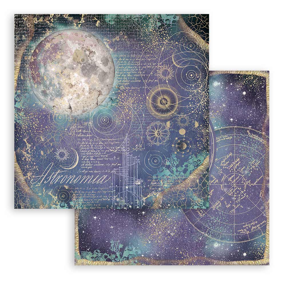 Scrapbookingpapper - Backgrounds - Cosmos Infinity - Stamperia - Tidformera