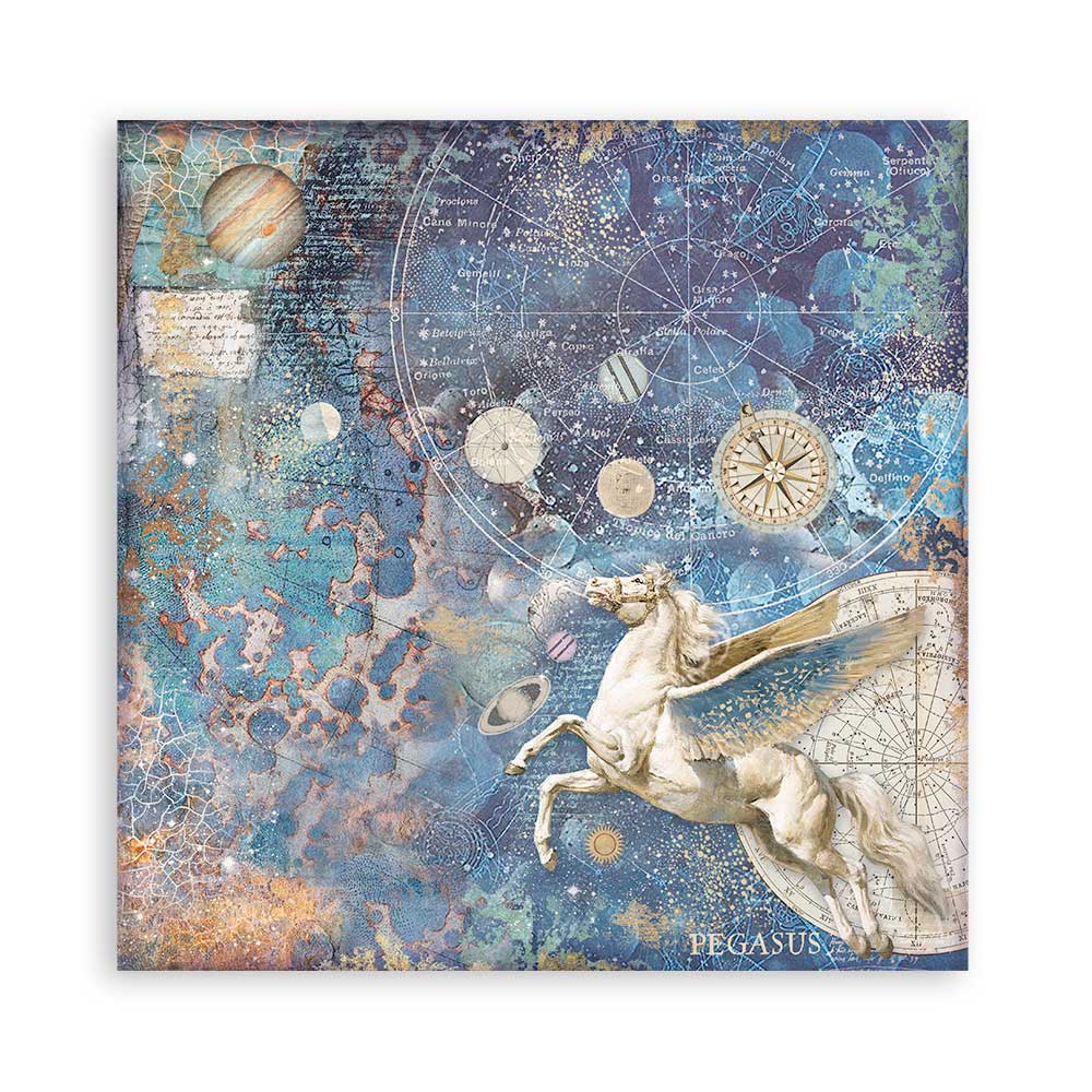 Scrapbookingpapper - Backgrounds - Cosmos Infinity - Stamperia - Tidformera