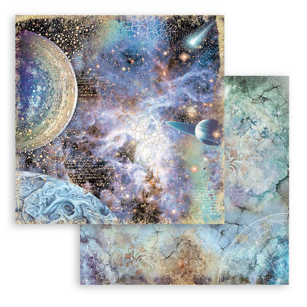 Scrapbookingpapper - Backgrounds - Cosmos Infinity - Stamperia - Tidformera