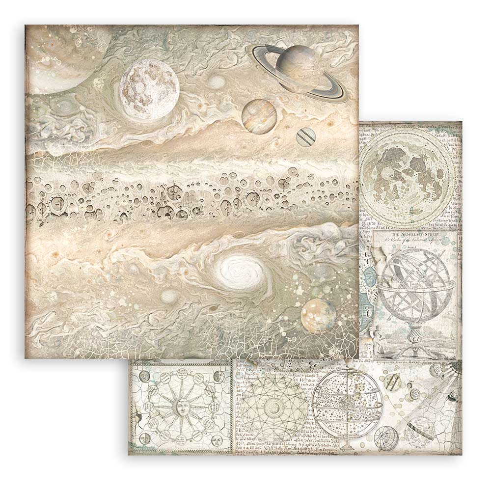 Scrapbookingpapper - Backgrounds - Cosmos Infinity - Stamperia - Tidformera