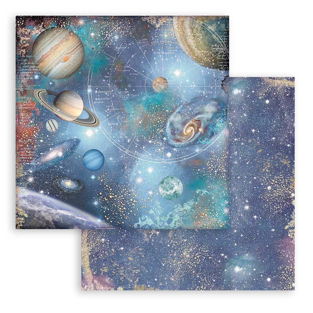 Scrapbookingpapper - Backgrounds - Cosmos Infinity - Stamperia - Tidformera