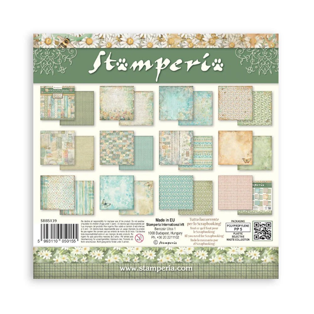 Scrapbookingpapper - Backgrounds - Daisy Art - 10 - Stamperia - Tidformera