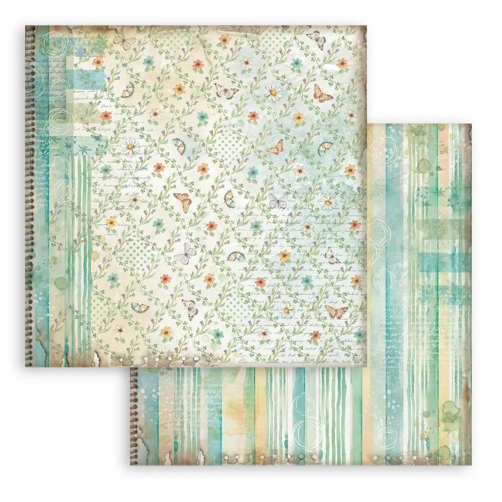 Scrapbookingpapper - Backgrounds - Daisy Art - 6 - Stamperia - Tidformera