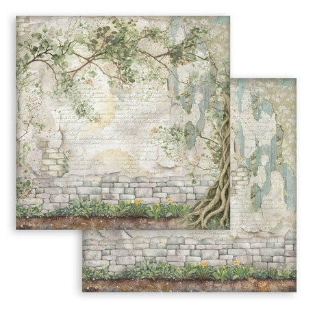 Scrapbookingpapper - Backgrounds - Herbarium Silvae - 2 - Stamperia - Tidformera