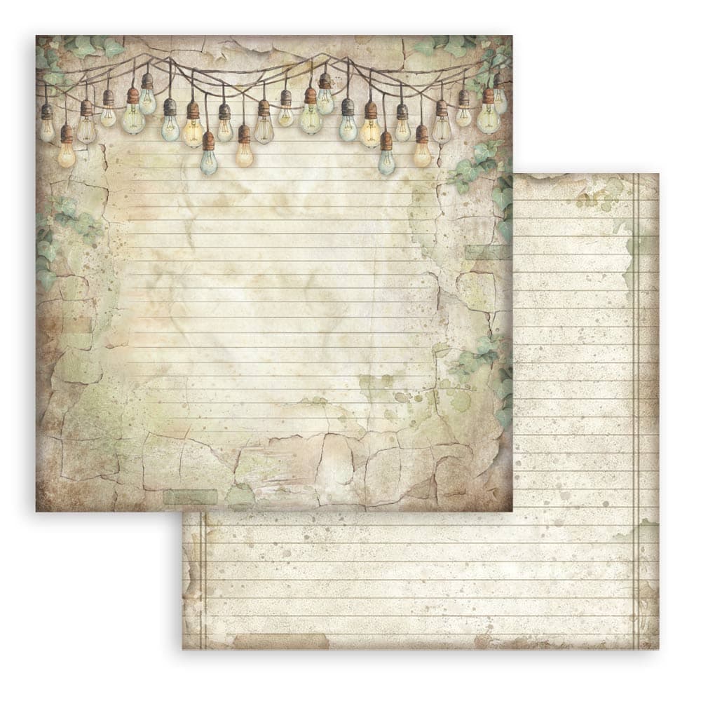 Scrapbookingpapper - Backgrounds - Herbarium Silvae - 3 - Stamperia - Tidformera