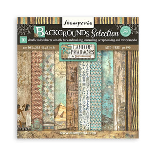 Scrapbookingpapper - Backgrounds - Land of Pharaohs - 1 - Stamperia - Tidformera
