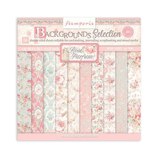 Scrapbookingpapper - Backgrounds - Rose Parfum - 1 - Stamperia - Tidformera
