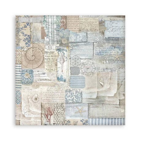 Scrapbookingpapper - Backgrounds - Silent Sea - 4 - Stamperia - Tidformera
