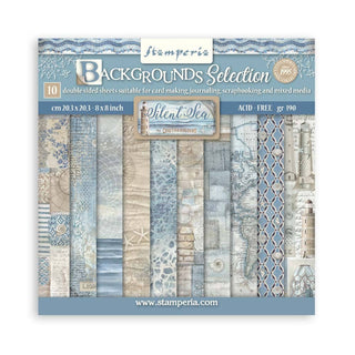 Omslagsbild på Scrapbookingpapper - Backgrounds - Silent Sea från Stamperia - Tidformera