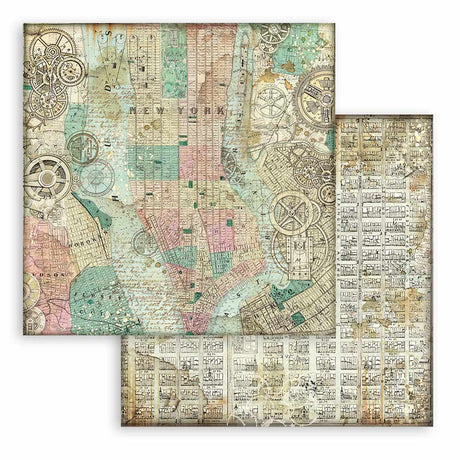 Scrapbookingpapper - Backgrounds - Sir Vagabond Aviator - 5 - Stamperia - Tidformera