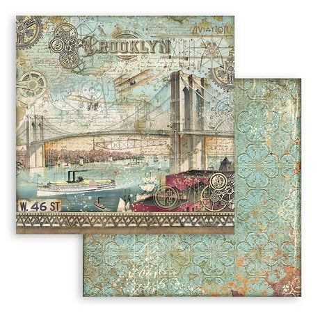 Scrapbookingpapper - Backgrounds - Sir Vagabond Aviator - 7 - Stamperia - Tidformera