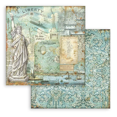 Scrapbookingpapper - Backgrounds - Sir Vagabond Aviator - 17 - Stamperia - Tidformera