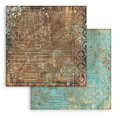 Scrapbookingpapper - Backgrounds - Sir Vagabond Aviator - 10 - Stamperia - Tidformera