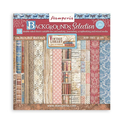 Scrapbooking Paper - Backgrounds - Vintage Library
