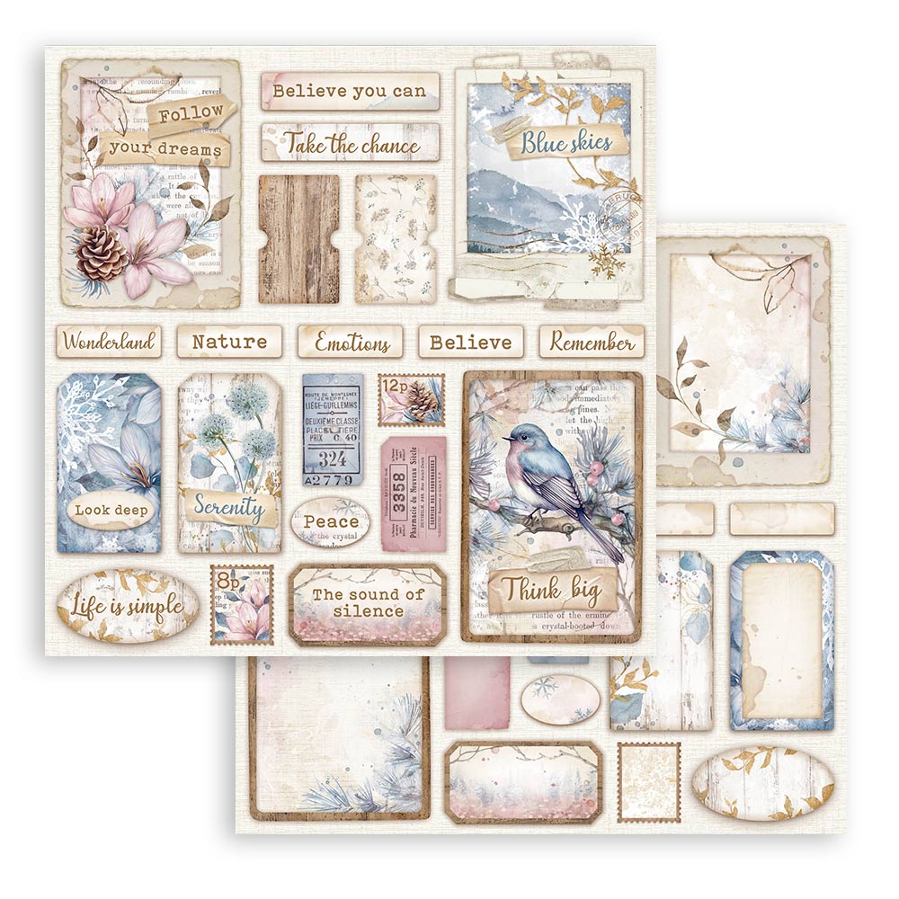 Scrapbookingpapper - Dewdrop - Stamperia - Tidformera