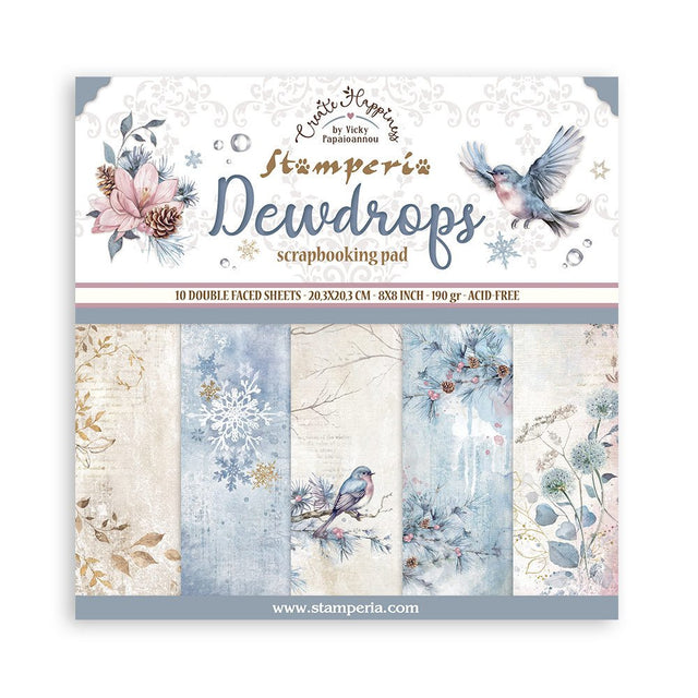 Scrapbookingpapper - Dewdrop - 1 - Stamperia - Tidformera